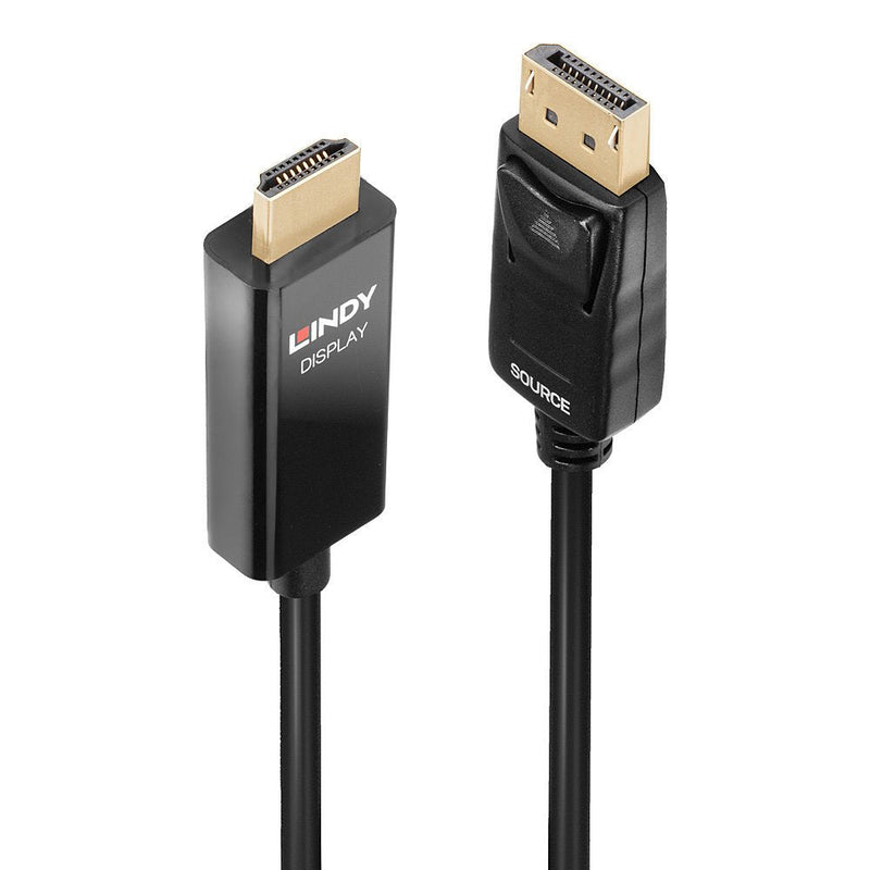 Lindy 40924 Video Cable Adapter 0.5M DisplayPort HDMI Type a (standard) Black