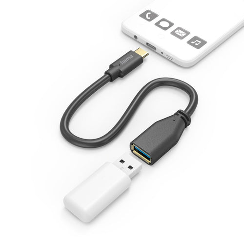 Hama Cable 00201605 USB 3.2 Gen 1 (3.1 Gen 1) 0,15M USB C USB a Black — image 1
