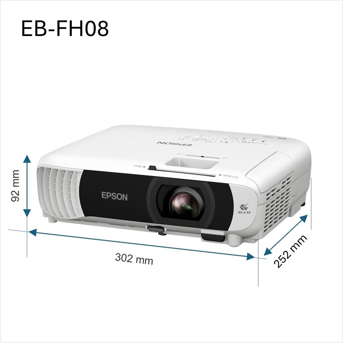Epson Projector Epson V11Hb54040 Full Hd Lcd 3600 Lm 1920 X 1080 Px