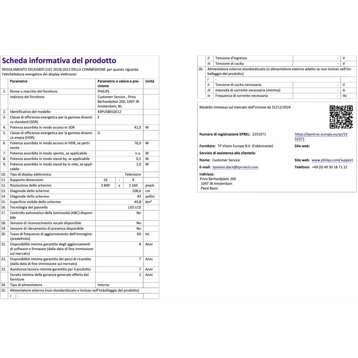 Philips Smart Tv Philips 43Pus8010/12 43" 4K Ultra Hd Led Hdr