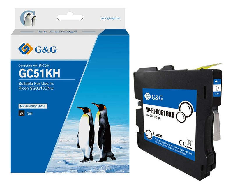 G&g Ink Compatible Ricoh GC51KH/ 405862 Black