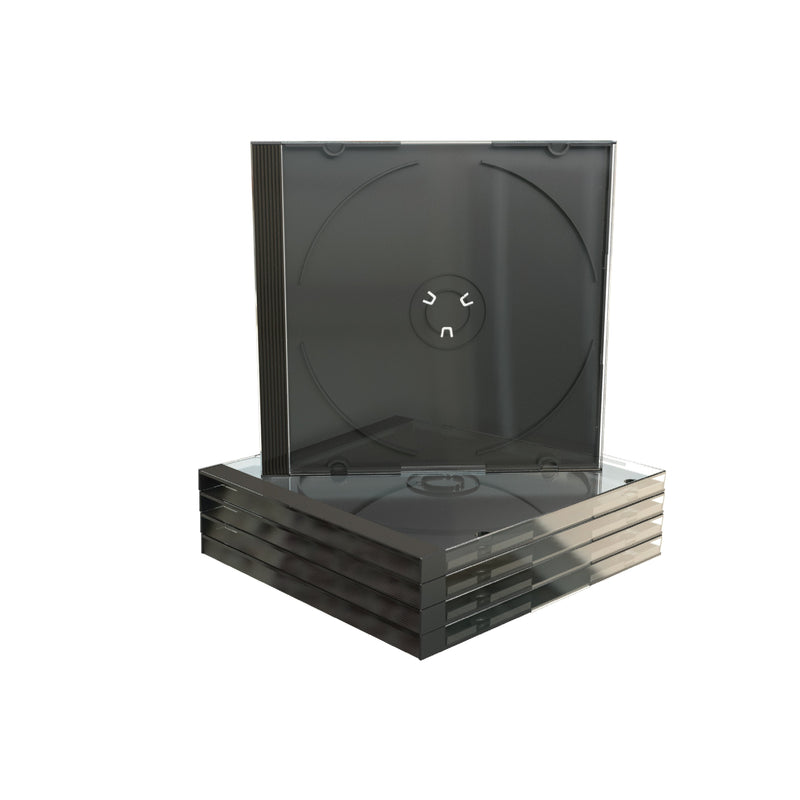 Mediarange BOX31 Case For Drives Ópticos Box Transparent Cd 1 Drives Black Transparent 5 Units