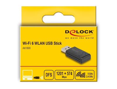 Delock 12772 USB WLAN Wi-Fi 6 Dual Band AX1800 (1201 + 574Mbps) — image 1