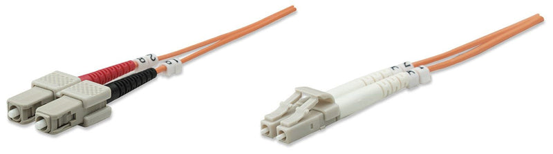 Intellinet 470377 Cable Fibre Optic 2M Lc Sc OM2 Orange