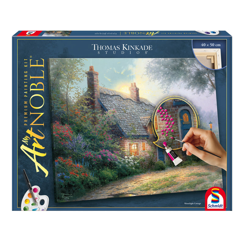 Schmidt Spiele My Artnoble Thomas Kinkade - Moonlight Cottage, Pintura 46168