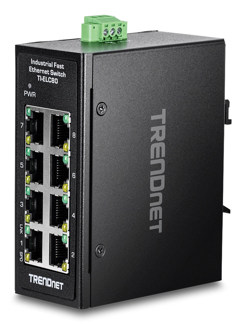 Trendnet TI-ELC80 Switch No Administrado Fast Ethernet (10/100) Black