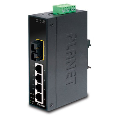 Planet 4 + 1 100FX Port Multi-mode Industrial Ethernet Switch — image 1