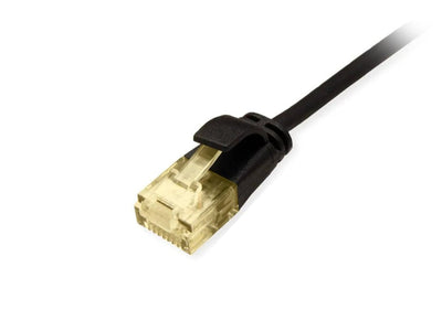 Equip Network Cable CAT.6A Slim U UTP 2x RJ45 2.00M Black Lszh — image 1