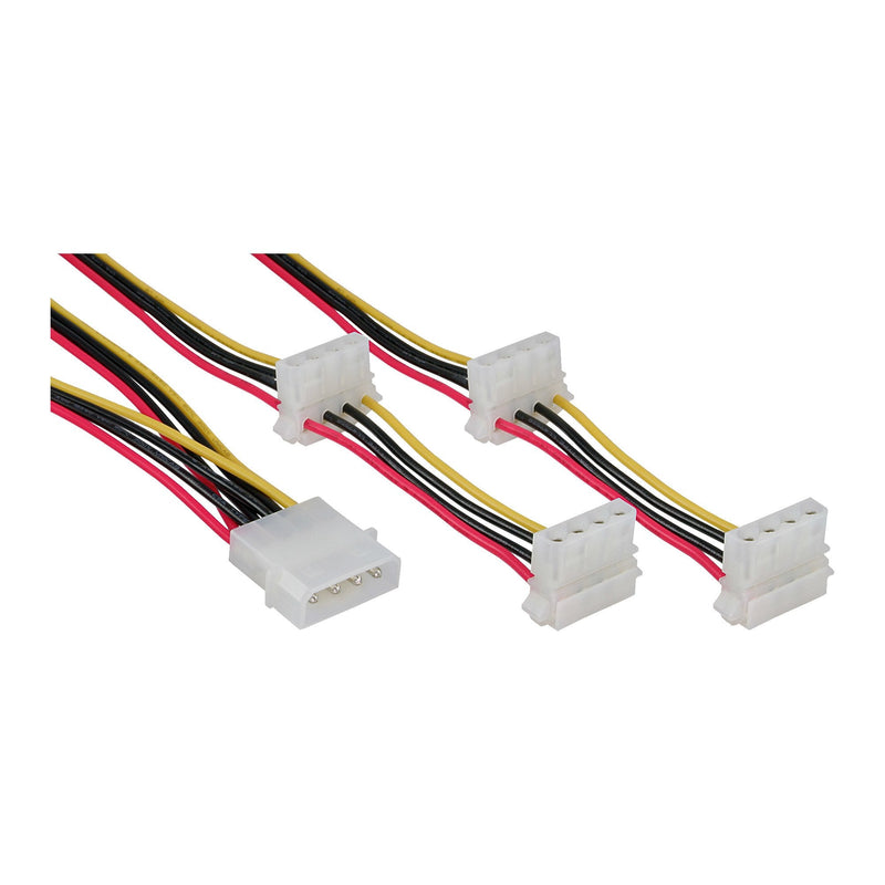 Inline Power Internal 1X Molex 4 Pines a 4X Molex 4 Pines 0,45M + 0,55M