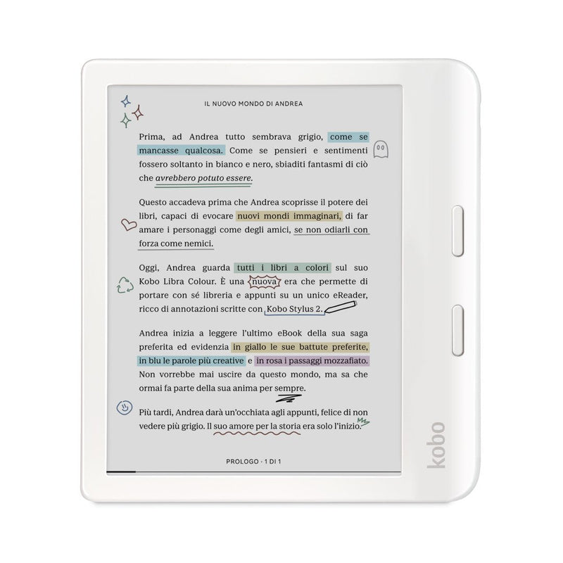 Kobo Rakuten Libra Colour E-book Screen Touchscreen 32GB Wi-Fi White