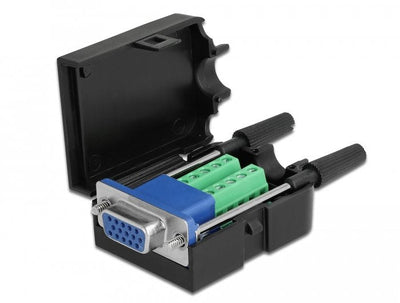 Delock VGA15 Connector Female a Terminalblock Adapter With Housing — image 1