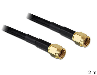 Delock Cable Antenna Rp-sma Male Rp-sma Male LMR195 2M — image 1