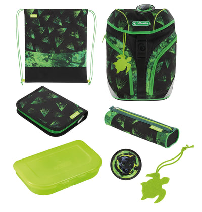 Herlitz Softlight Plus Greenline Explorer Set Of Backpack School Child Poliéster Black Green — image 1