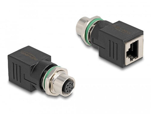 Delock M12 Adapter A-kodiert 8 Pin Female a RJ45 — image 1