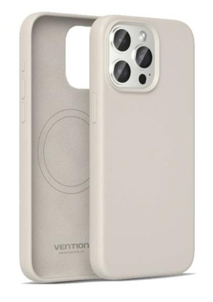 Vention Case Silicone With Magsafe KUFM0-10 Compatible With Iphone 15 Grey Grava