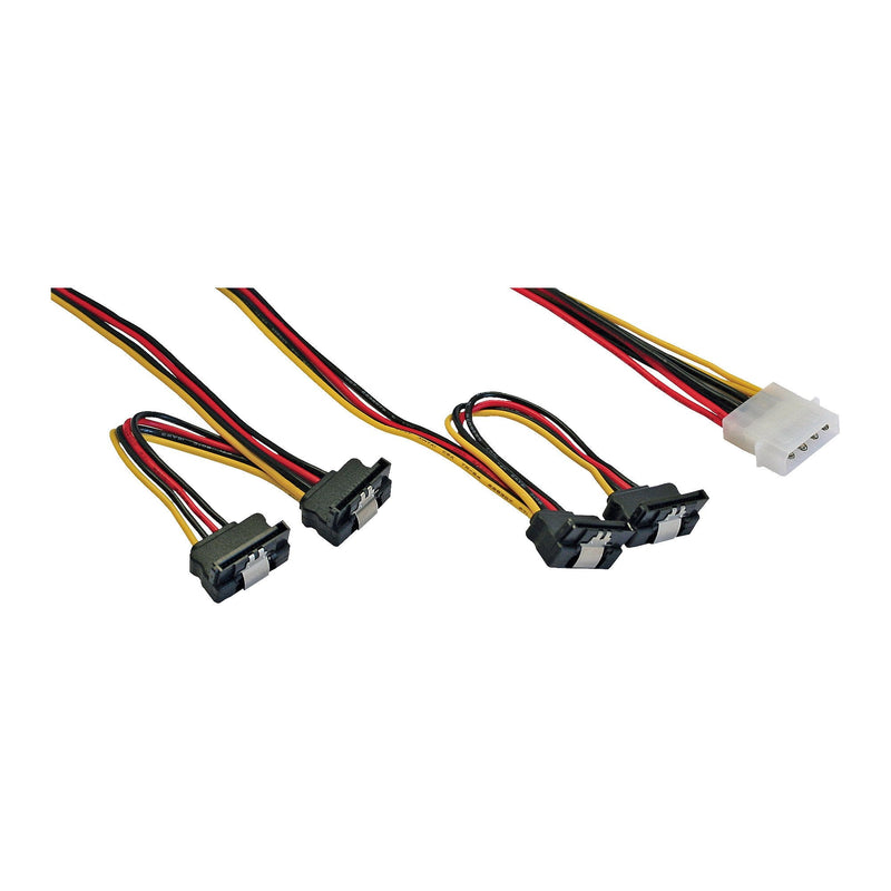 Inline Cable And Power Internal 1X Molex a 4X SATA Ángulo With Pestillos 40 + 55CM