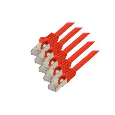 S-conn RJ45-RJ45, M-m, 0.25M Network Cable Red 0,25M CAT.7 S/FTP (s-STP) — image 1