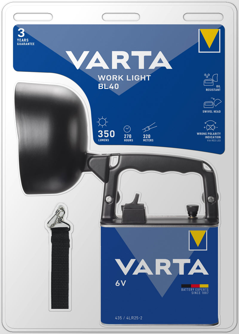 Varta Linterna Work Luz LED 435 190LM 4LR25-2