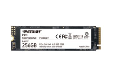 Patriot Drive SSD M.2 256GB P300 PCIE GEN3X4 1700/1100,4KIOPS R290K/W260K 80TBW 2280