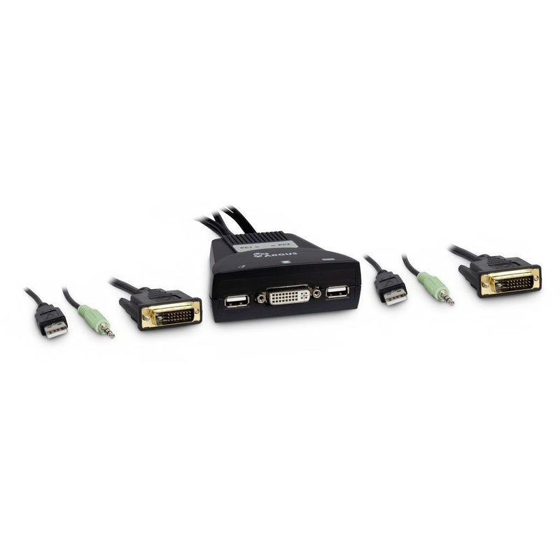 Switch KVM Inter-tech LS-21DA DVI, 2 Ports Plastic