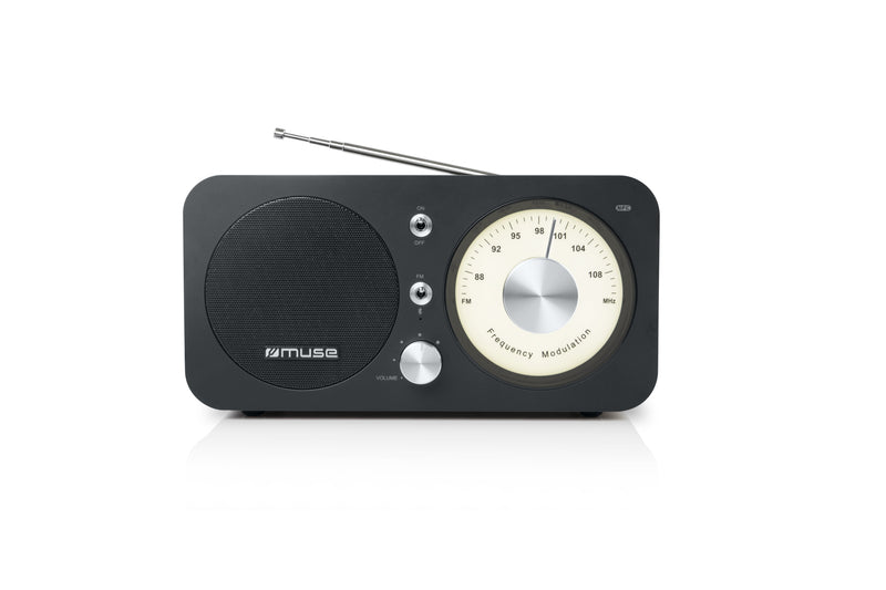 Muse M-095BT Black Radio Analógica Fm With Speaker Integrado 5W And Bluetooth