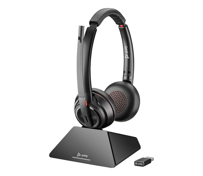 Poly Savi 8220 Headphones Wireless Diadema Bluetooth Black