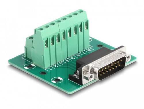 D-sub 15 Pin Connector Male a Terminalblock Carril Din — image 1