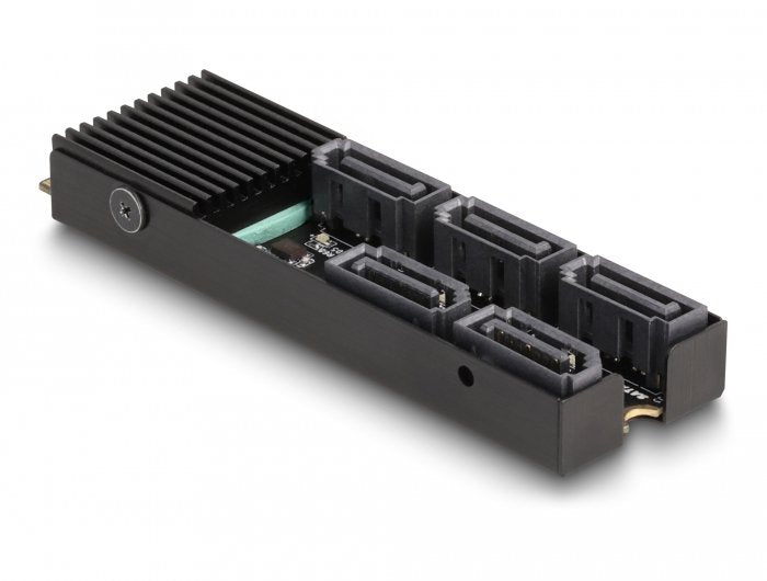 Convertidor M.2 2280 Key B + M Connector Male a 5 X SATA With Disipador