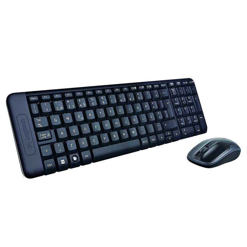 Logitech Keyboard Spanish + Mouse MK220 Wireless Combo USB Black
