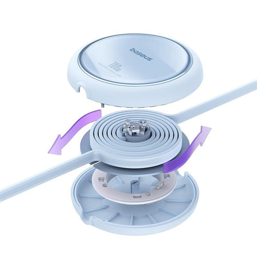 Baseus Cable Type-c - Type-c FREE2DRAW Reatractable 480MB/S, 100W, 1M, Blue (P10364500311-00) — image 1