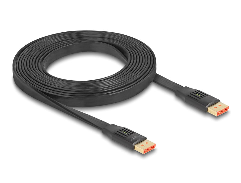 Delock Cable Flat DisplayPort 8K 60HZ Black 3 Metres 81007