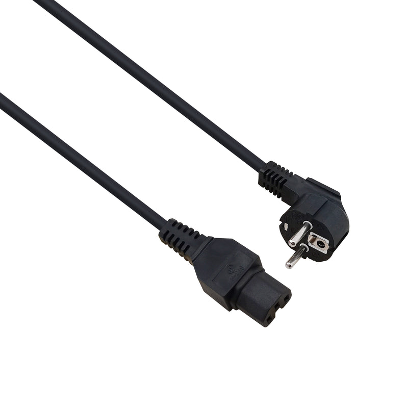 Helos Cable Power Plug Security 90 ° a C15, Black 1,8M