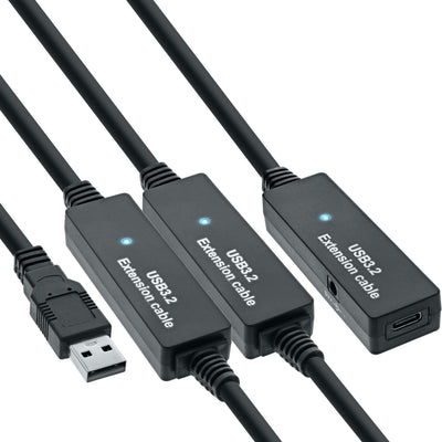Inline® USB 3.2 GEN.1 Active Extension, USB-A Male a USB-C Female 15M — image 1
