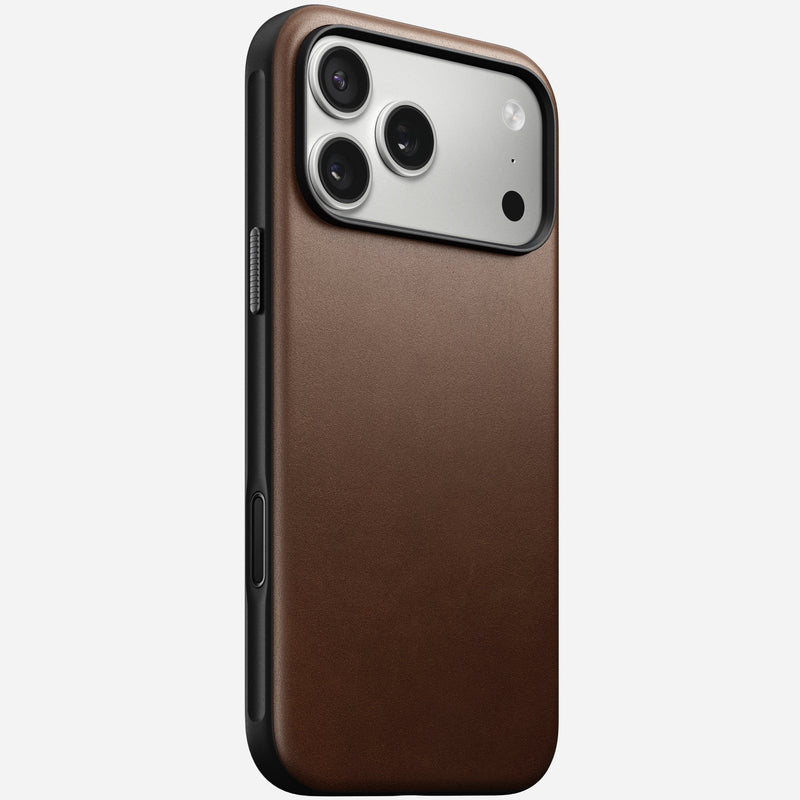 Nomad Modern Leather Case Iphone 17 Pro Max. Rustic Brown Horween