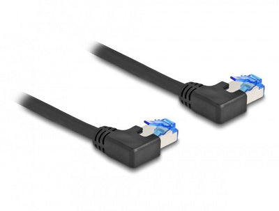 Delock 80212 Network Cable RJ45 CAT.6A S/FTP Acodado a Izquierda 3M Black — image 1