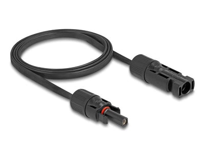 Delock DL4 Solar Cable Flat Connector Male a Female 1M Black — image 1