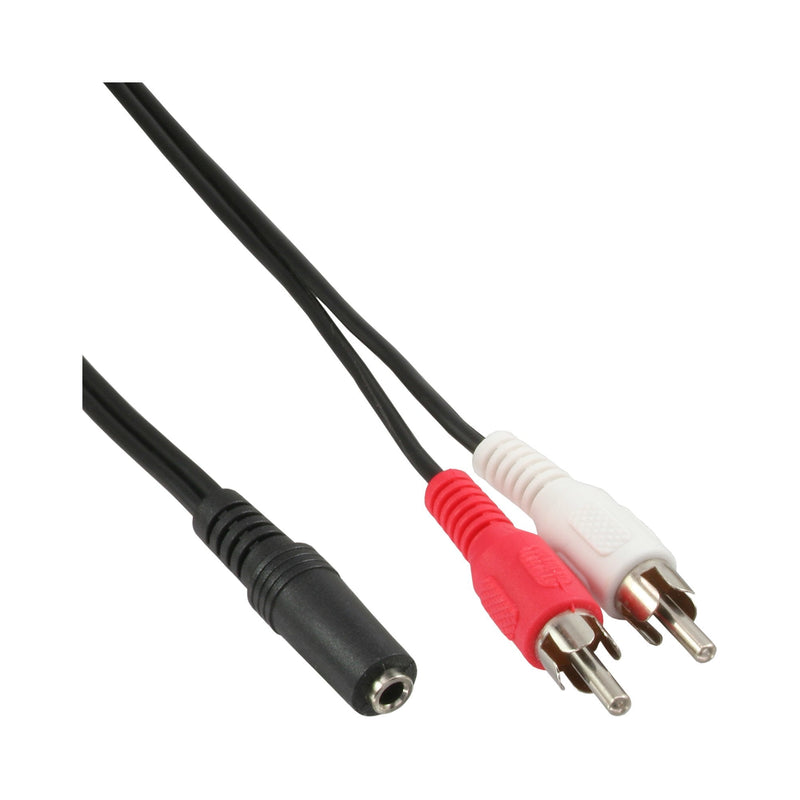 Inline Cable Audio 2X Rca Male a 3.5MM Stereo Female 3M