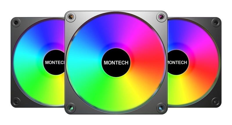 Montech Fan PC 120MM GF120 V2/ARGB PWM 3I1(B)