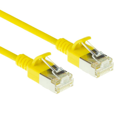 Yellow 10 Meter Lszh U FTP CAT.6A Datacenter Slimline Patch Cable Snagless With RJ45 Connectors — image 1