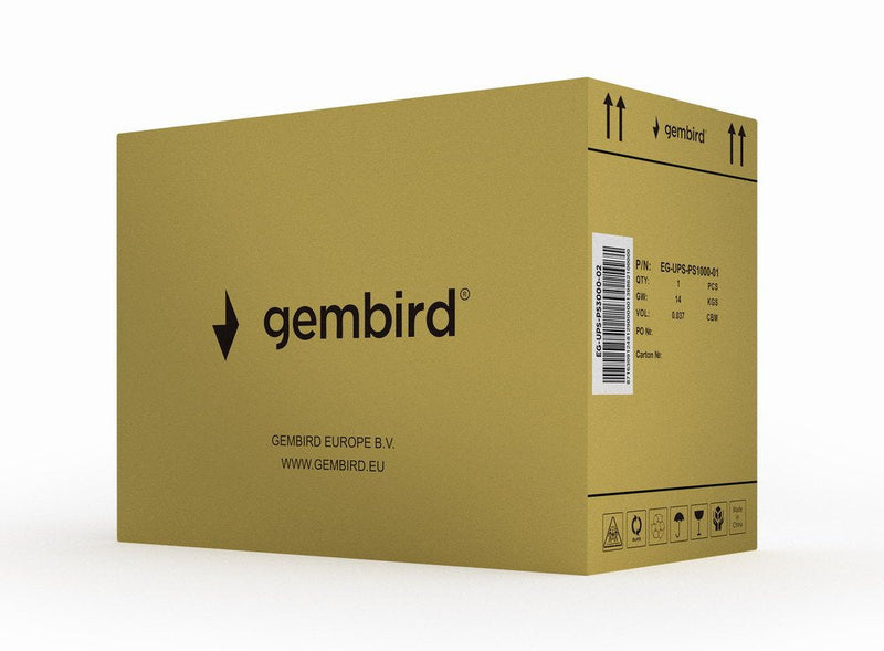 Gembird UPS Onda Senoidal Pura 3000VA Pant LCD 3 Sali Schuko USB Black