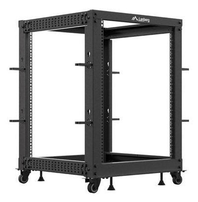 Lanberg Cabinet Abierto Rack 19 15U 600X600 Adjustable Up To 1100 Black — image 1