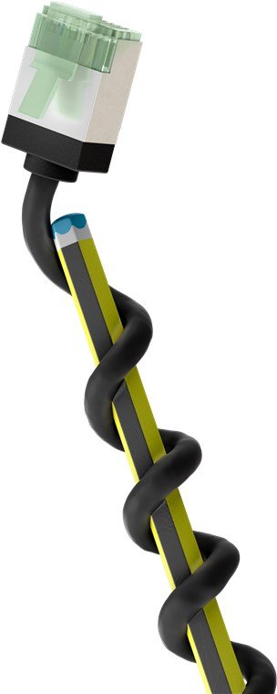 Goobay Cable Ultraflexible CAT.8.1 Slim U/FTP Black 1 Tape Measure Connector Extracorto 74353 — image 1