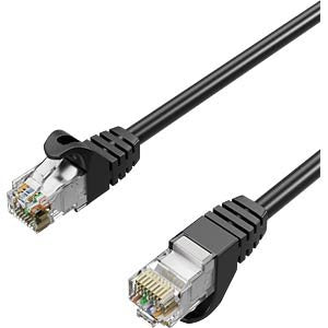 Shiverpeaks RJ45 Network Cable S FTP CAT.7, Pur, Black 0,15M