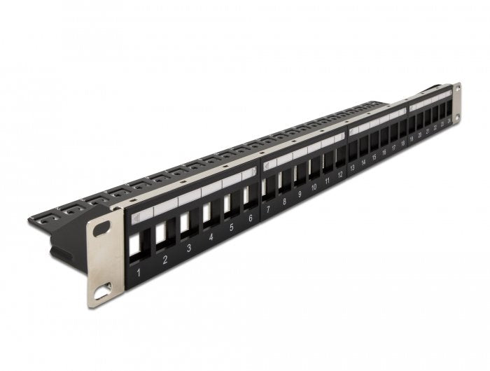 Delock 19KEYMONE Patchpanel 24PORT Black