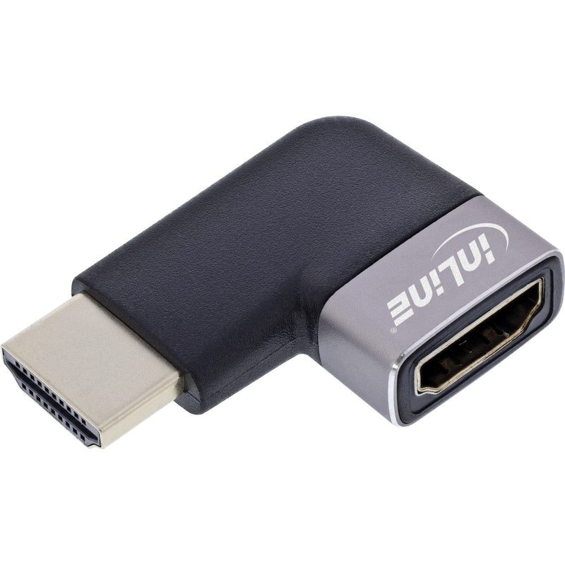 Inline® HDMI Adapter, HDMI a Plug / Socket 90° Left, 8K UHD