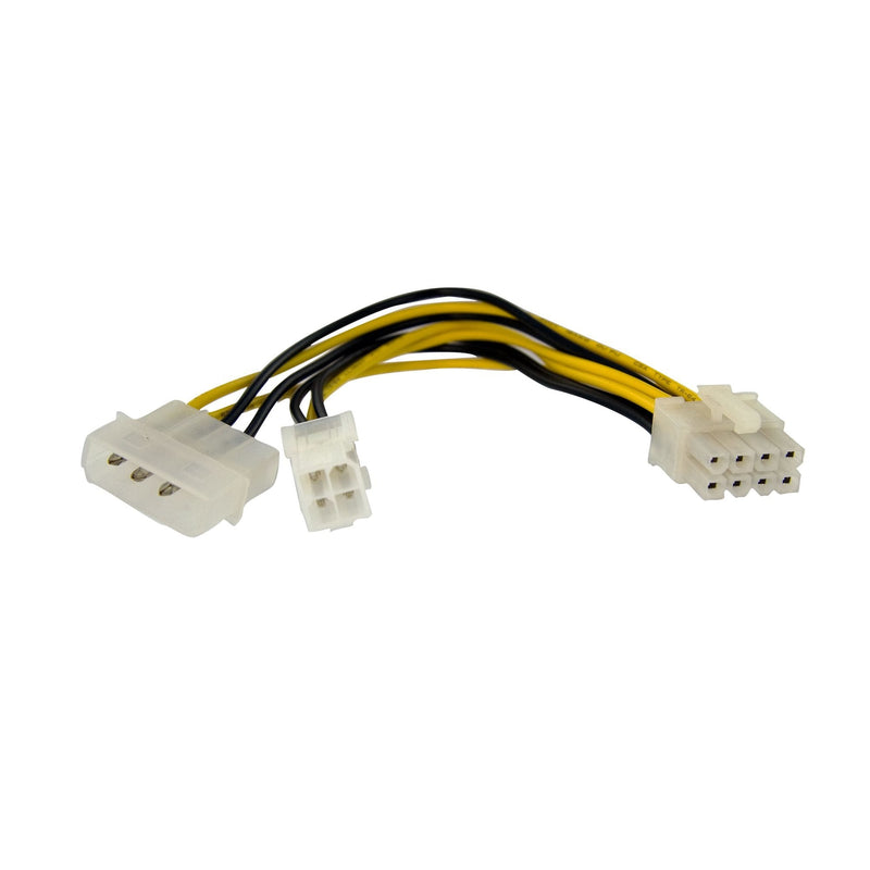 StarTech Power Adapter Eps 4 Pines + Molex LP4 a 8 Pines 0.15M