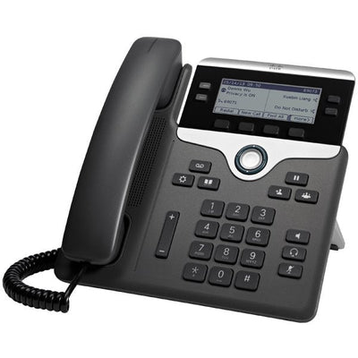 Cisco 7841 Phone IP Black Silver Terminal With Connection Cable LCD 4 Líneas — image 1
