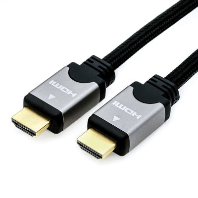 Roline HDMI High Speed Cable With Ethernet, St-st, Black Silver 7,5M — image 1