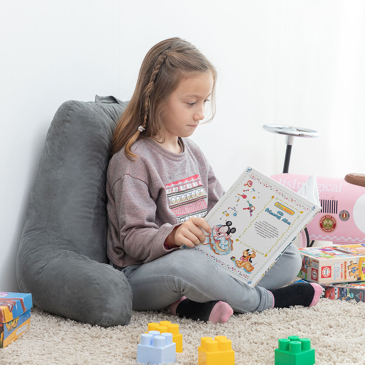 Reading Pillow with Armrests Huggilow InnovaGoods