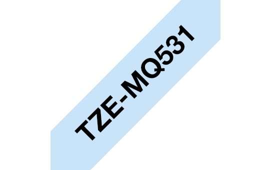 Brother TZE-MQ531 Tape Printer Labels Black Sobre Blue